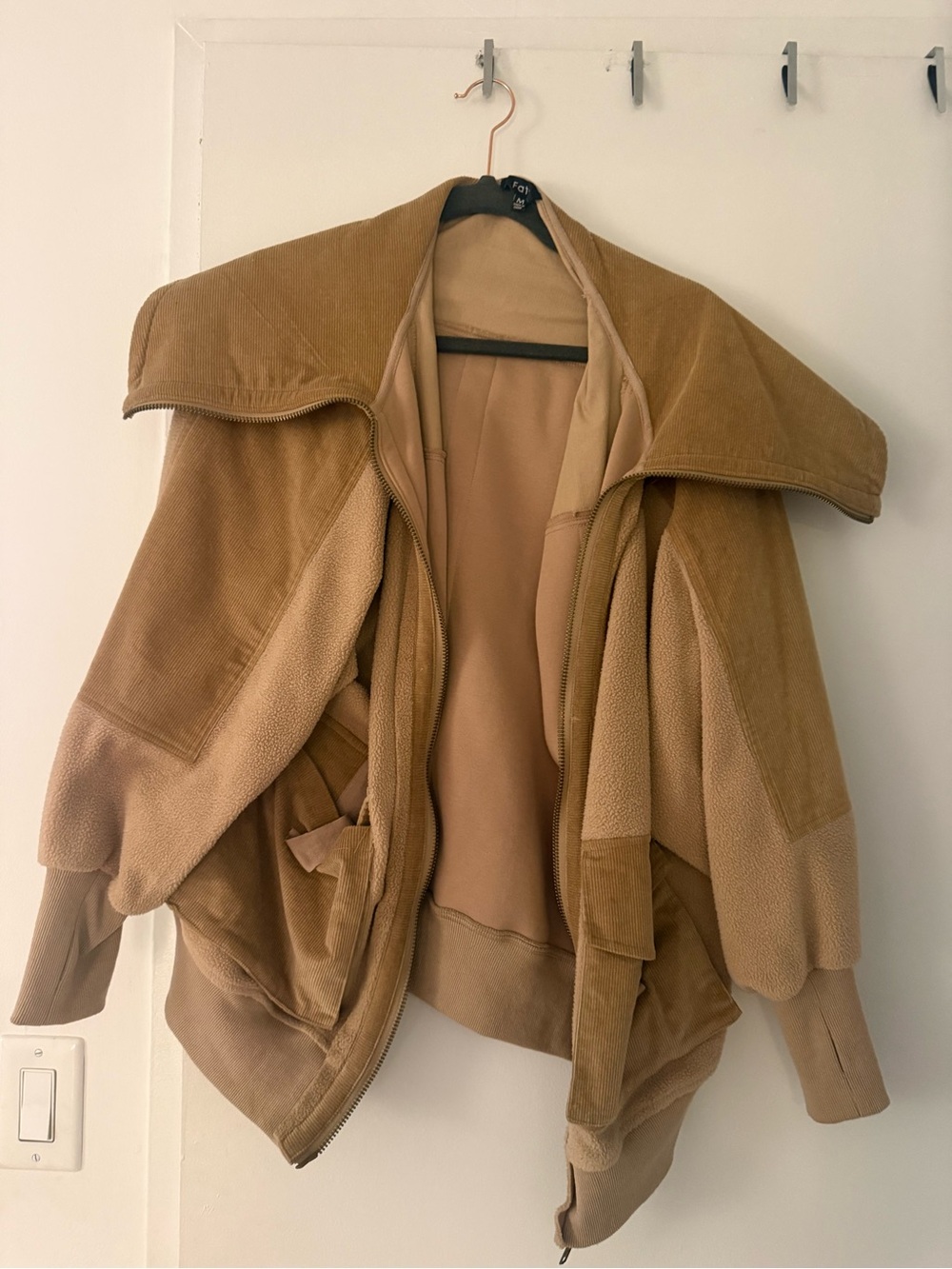 Fate Women's Camel/Tan Bomber Jacket